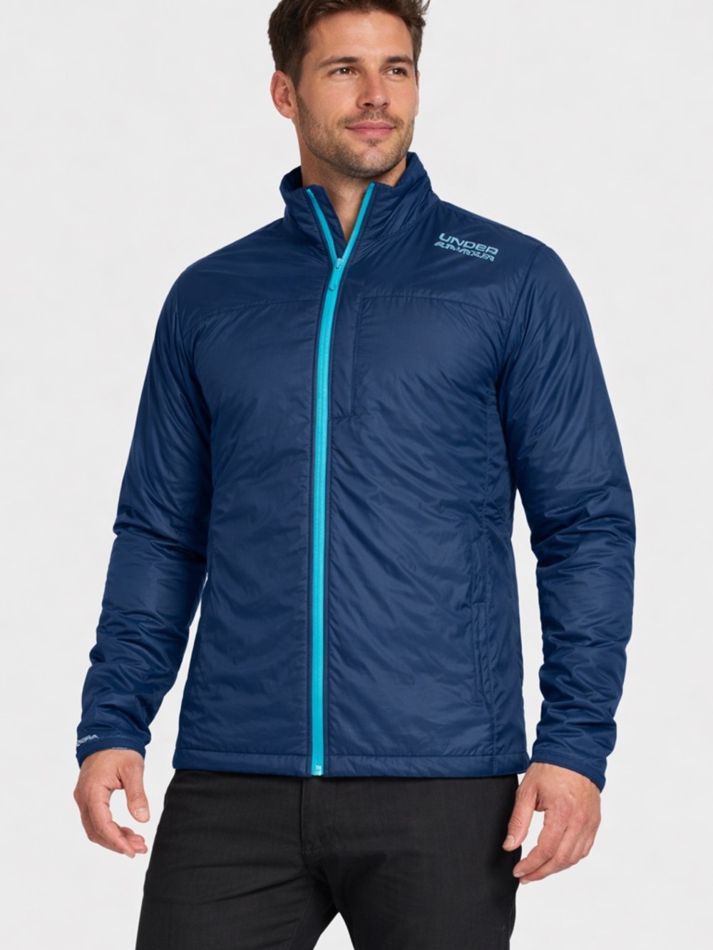 Under Armour ColdGear Infrared M Puffer Jacket Blue Packable Storm Gear